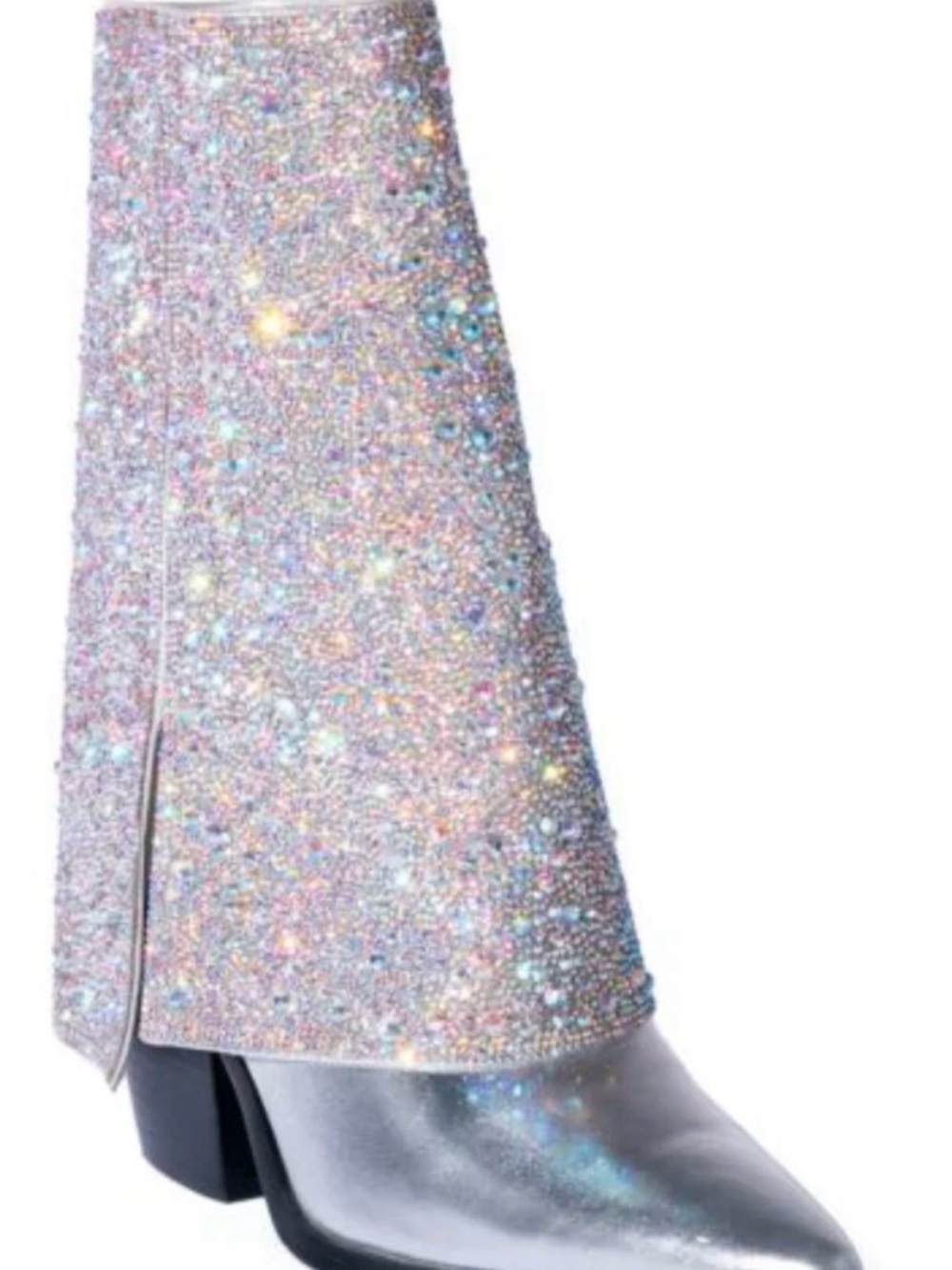 Azalea Wang Annabelle Silver Western Boots - Picture 3 of 5